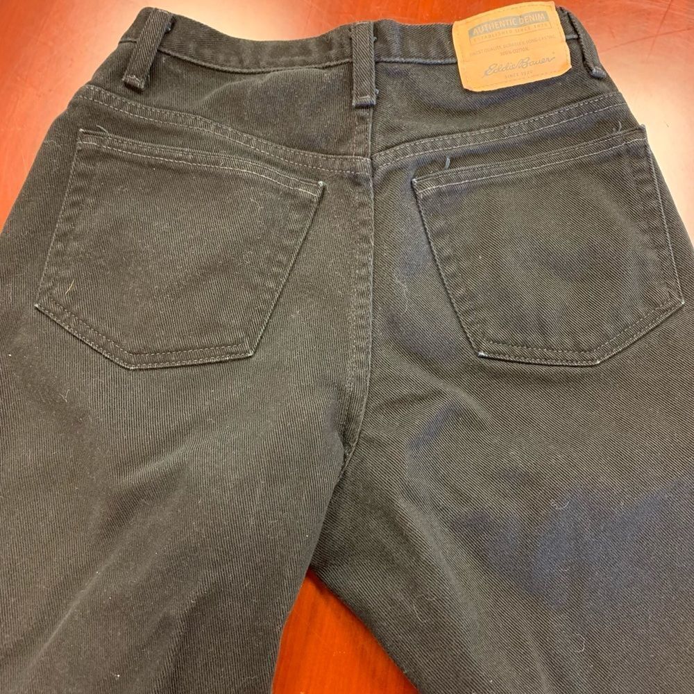 Eddie Bauer Womens Black Denim Jeans sz 4T EUC